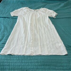 Chelsea And Violet Summer  Dress  Women Size XS Lace Off Shoulder Cotton Beach